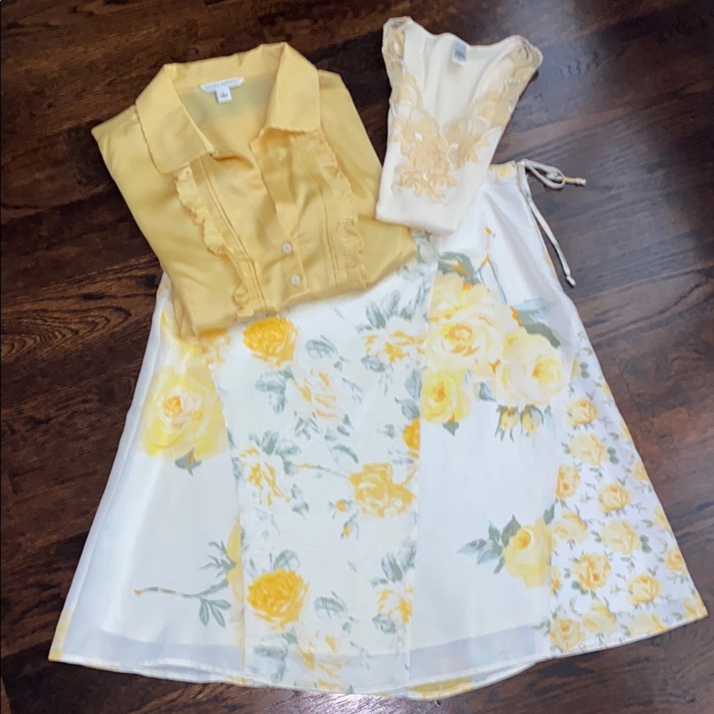 Banana Republic Women’s Floral Silk Skirt